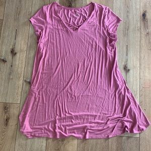 Pale pink soft t shirt dress